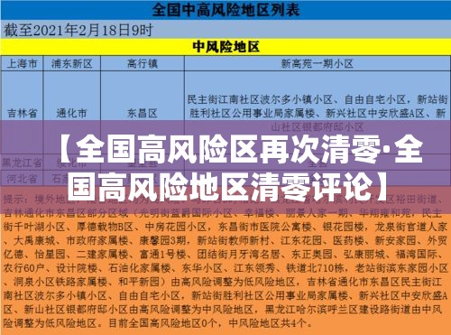 【全国高风险区再次清零·全国高风险地区清零评论】