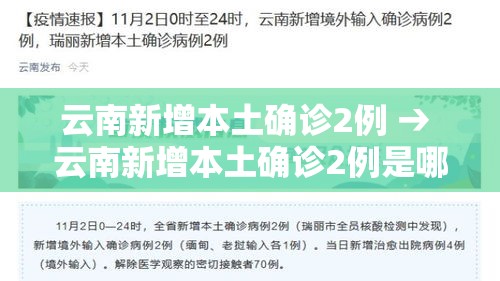 云南新增本土确诊2例 → 云南新增本土确诊2例是哪里的 云南新增本土确诊2例 → 云南新增本土确诊2例是哪里的