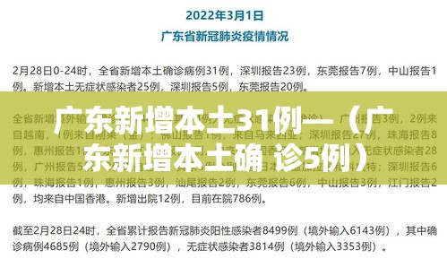 广东新增本土31例—(广东新增本土确 诊5例) 广东新增本土31例—(广东新增本土确 诊5例)