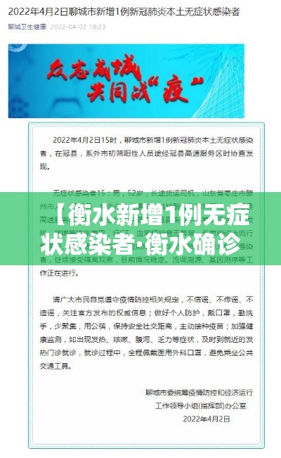 【衡水新增1例无症状感染者·衡水确诊一例新型冠状病毒】