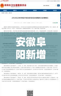 安徽阜阳新增1例本土确诊›安徽阜阳一例新型冠状病毒