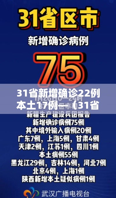 31省新增确诊22例本土17例—（31省新增本土确诊20例）