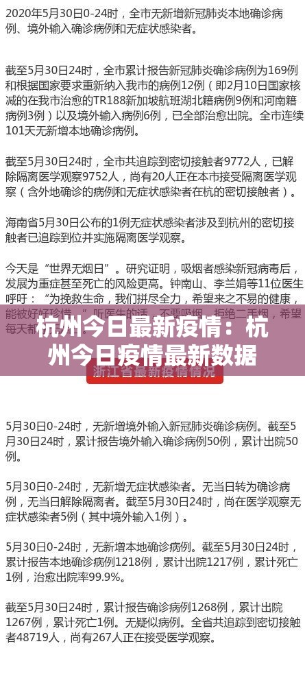 杭州今日最新疫情：杭州今日疫情最新数据