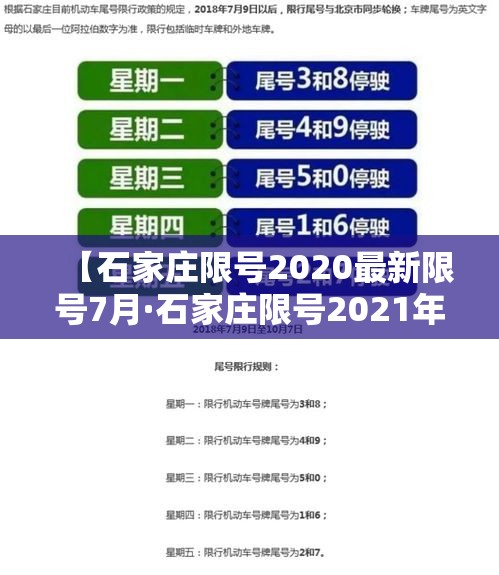 【石家庄限号2020最新限号7月·石家庄限号2021年7月限号】