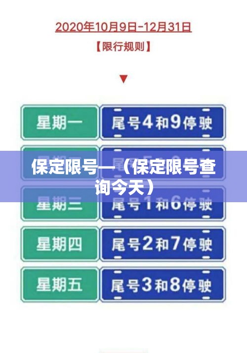 保定限号—（保定限号查询今天）